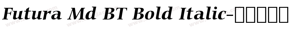 Futura Md BT Bold Italic字体转换